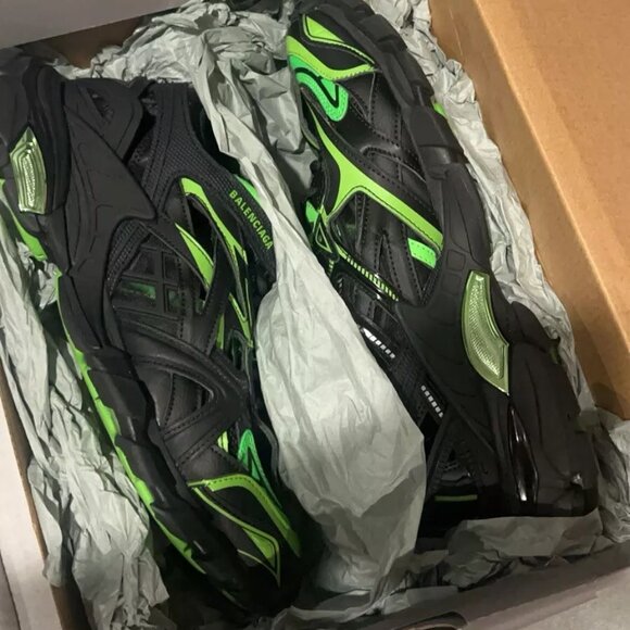 Size 12 - Balenciaga Track.2 Trainer Black Green - Picture 6 of 6